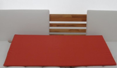 Matratzenkeil aus Schaumstoff Rg 36 mit Baumwollbezug 90 x 50 x 10/1cm terrakotta