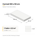 Basotect® Absorber 100x50 cm weiß, 3 cm, EcoBalanced B
