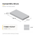 Basotect® Absorber 100x50 cm lichtgrau, 5 cm, EcoBalanced G+