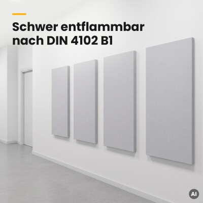 Basotect® Absorber 100x50 cm lichtgrau, 7 cm, EcoBalanced G+