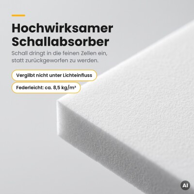 Basotect® Absorber 100x50 cm weiß, 15 cm, EcoBalanced B