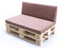 Palettenpolster für Lounge- & Sofamöbel Schaumstoff RG 35 - SET Sitzpolster 120x80cm + Rückenpolster 120x40cm Set RG 35 - 120x80x12cm + 120x40x20/15cm mit Bezug hellgrau