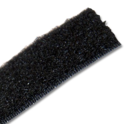 Klett- und Flauschband schwarz 20mm breit zum Aufn&auml;hen