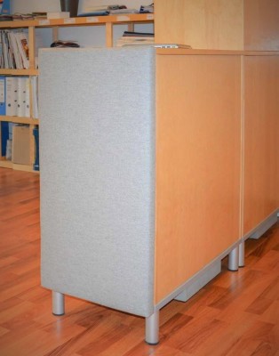 Akustik Pad Schall-Absorber als Designelement 50 x 100 cm wasserblau 0018