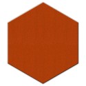 Akustikschaumstoff Basotect&reg; wei&szlig; Hexagon selbstklebend mit Akustik-Wollfilz terrakotta 0015 &Oslash; 20cm x 3cm