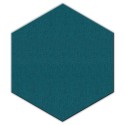 Akustikschaumstoff Basotect&reg; wei&szlig; Hexagon selbstklebend mit Akustik-Wollfilz wasserblau 0018 &Oslash; 20cm x 3cm