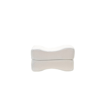 SW Bedding Orthopädisches Kniekissen Beinkissen klappbar aus Visco mit Bezug SANcare weiß