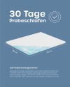 SW Bedding Gelschaum Topper Matratzenauflage 7cm Bezug SANcare 180 x 220 cm