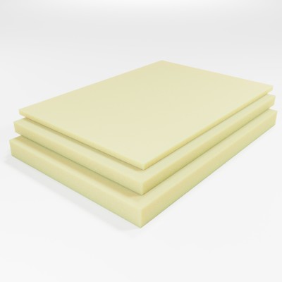 Schaumstoffplatte Outdoorschaum RG 35/50 retikuliert creme 206x140 cm - für Outdoorpolster - leicht und mittelfest  - Stärke 3 cm