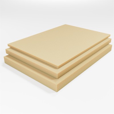 Schaumstoffplatte Kaltschaum RG 40/45 beige 206x130 cm - für hochwertige Sitzpolster oder Matratzen - mittelschwer und mittelfest - Stärke 1 cm