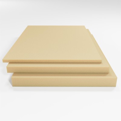 Schaumstoffplatte Kaltschaum RG 40/45 beige 206x130 cm - für hochwertige Sitzpolster oder Matratzen - mittelschwer und mittelfest - Stärke 1 cm
