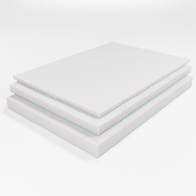 Schaumstoffplatte PU RG 40/45 weiß 206x130 cm - für Sitz- oder Liegepolster - mittelschwer und mittelfest - Stärke 5 cm