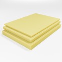 Schaumstoffplatte PU RG 50/75 gelb 206x130 cm - für hochwertige Sitzpolster oder Bankauflagen - schwer und sehr fest - Stärke 10 cm