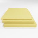 Schaumstoffplatte PU RG 50/75 gelb 206x130 cm - für hochwertige Sitzpolster oder Bankauflagen - schwer und sehr fest - Stärke 10 cm