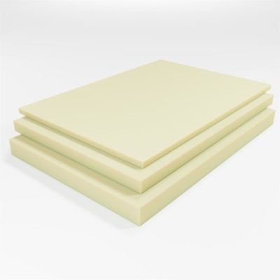 Schaumstoffplatte Visco RG 50/13 creme 202x180 cm - für viscoelastische Polster oder Matratzen - schwer und weich - Stärke 2 cm