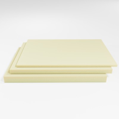 Schaumstoffplatte Visco RG 50/13 creme 202x180 cm - für viscoelastische Polster oder Matratzen - schwer und weich - Stärke 2 cm