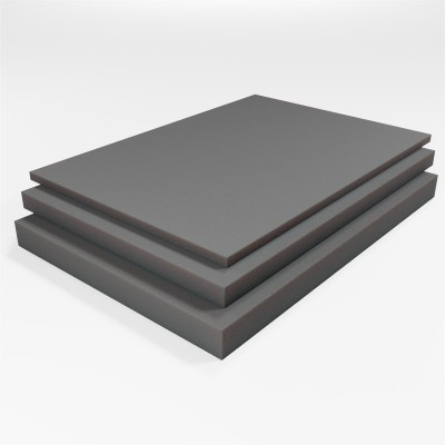 Schaumstoffplatte PU RG 60/200 grau 206x100 cm - für sehr harte dünne Polsterauflagen - schwer und super fest - Stärke 4 cm