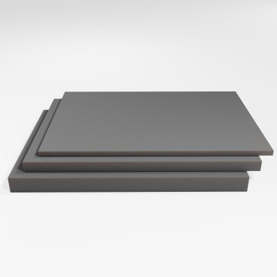 Schaumstoffplatte PU RG 60/200 grau 206x100 cm - für sehr harte dünne Polsterauflagen - schwer und super fest - Stärke 4 cm