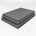 Schaumstoffplatte PU RG 60/200 grau 206x100 cm - für sehr harte dünne Polsterauflagen - schwer und super fest - Stärke 4 cm