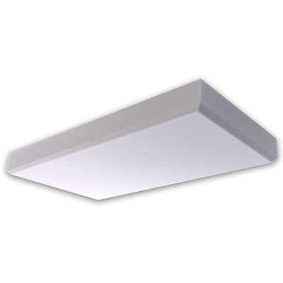 Akustik-Deckensegel Basotect® lichtgrau eckig mit Dekorkante 50x100 cm 8 cm Edelstahl-Abhängung höhenverstellbar