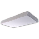 Akustik-Deckensegel Basotect® lichtgrau eckig mit Dekorkante 50x100 cm 8 cm Edelstahl-Abhängung höhenverstellbar