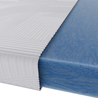 Wegerich Gelschaum Topper 90x200 cm - 7 cm - abnehmbarer Bezug Linora - Memory-Effekt