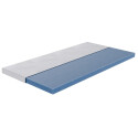 Wegerich Gelschaum Topper 90x200 cm - 7 cm - abnehmbarer Bezug Linora - Memory-Effekt