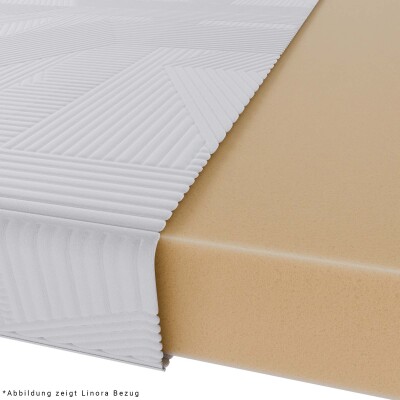 Wegerich Kaltschaum Topper 90x200 cm - 7 cm - H2 - abnehmbarer Bezug SANcare - made in Germany