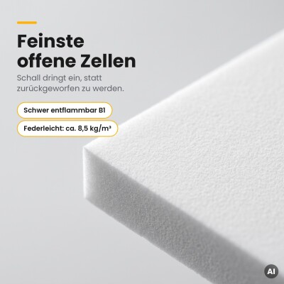 Basotect® Absorber 100x50 cm weiß, EcoBalanced B