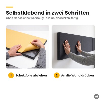 Basotect® Absorber 100x50 cm schwarz, EcoBalanced Dark