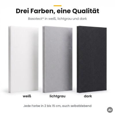 Basotect® Absorber 100x50 cm schwarz, EcoBalanced Dark