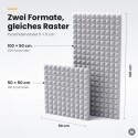 Basotect® Pyramidenschaumstoff lichtgrau, EcoBalanced G+