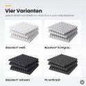 Basotect® Pyramidenschaumstoff lichtgrau, EcoBalanced G+
