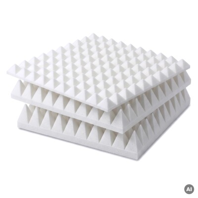 Basotect® Pyramidenschaumstoff weiß, EcoBalanced B