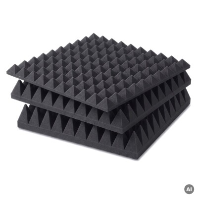 Basotect® Pyramidenschaumstoff schwarz, EcoBalanced Dark