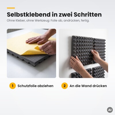 PU-Pyramidenschaumstoff anthrazit, flammhemmend