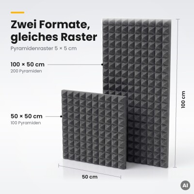 PU-Pyramidenschaumstoff anthrazit