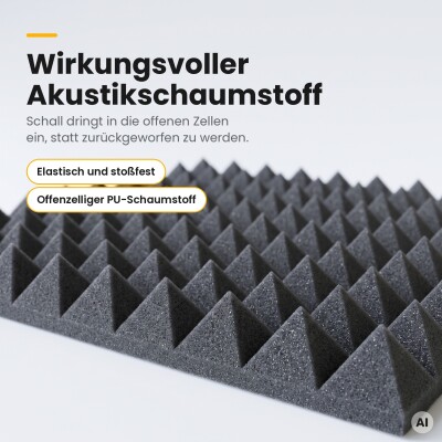 PU-Pyramidenschaumstoff anthrazit