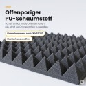 PU-Pyramidenschaumstoff anthrazit, flammhemmend