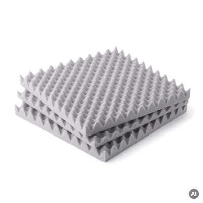 Basotect® Noppenschaumstoff lichtgrau, EcoBalanced G+