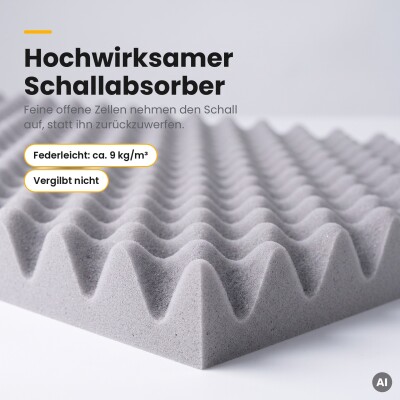Basotect® Noppenschaumstoff lichtgrau, EcoBalanced G+