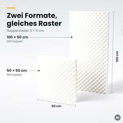 Basotect® Noppenschaumstoff weiß, EcoBalanced B