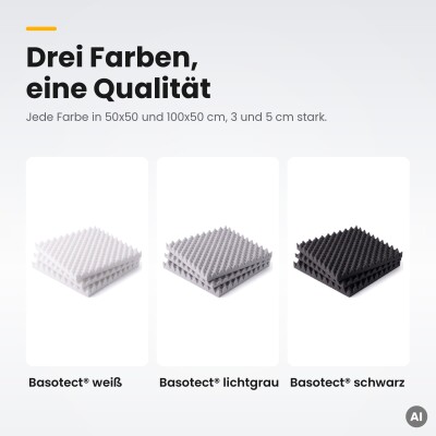 Basotect® Noppenschaumstoff weiß, EcoBalanced B