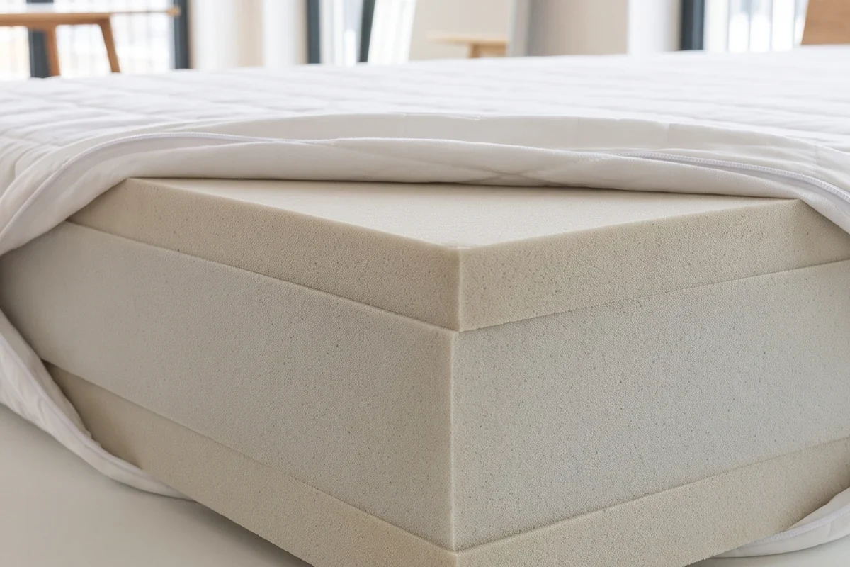 Detailansicht eines hochwertigen Matratzen-Schaumkerns