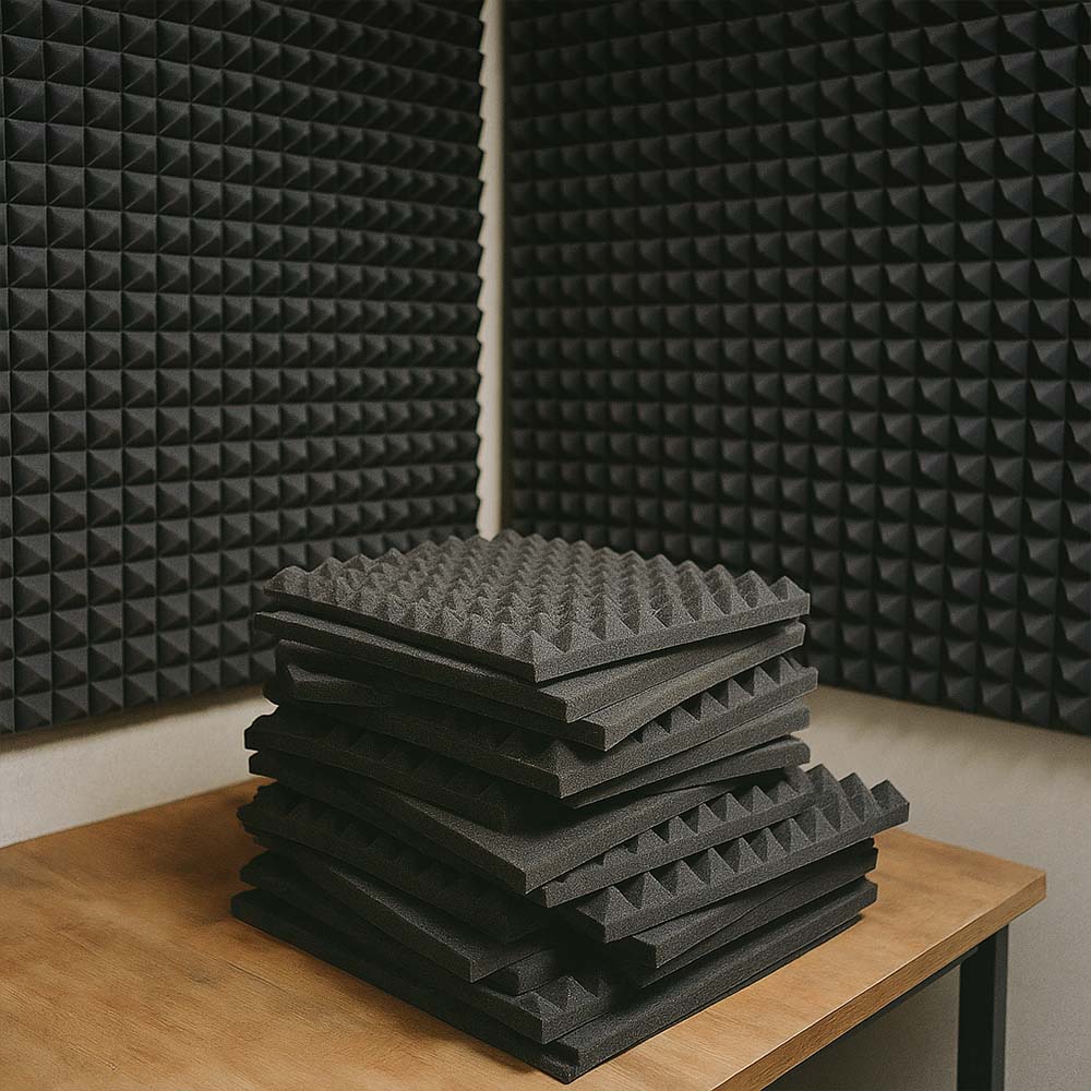 Akustikschaumstoff – Noppenschaum, Pyramidenschaum und Basotect zur Schalldämmung